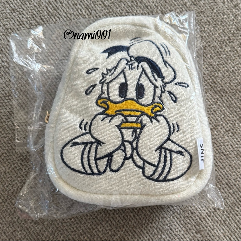 Donald Duck Beige Canvas Pouch